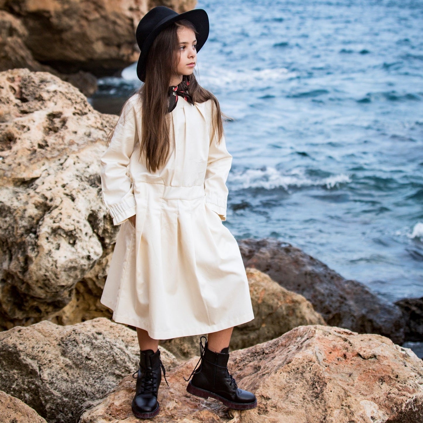 Beige Cotton Dress for Girls - pets & baby productspets & baby productsBeige Cotton Dress for Girls - 192 / 2 years