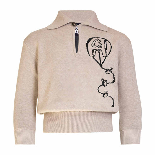 Beige Sweater with Kite for Kids - pets & baby productspets & baby productsBeige Sweater with Kite for Kids - 068 / 6 mths