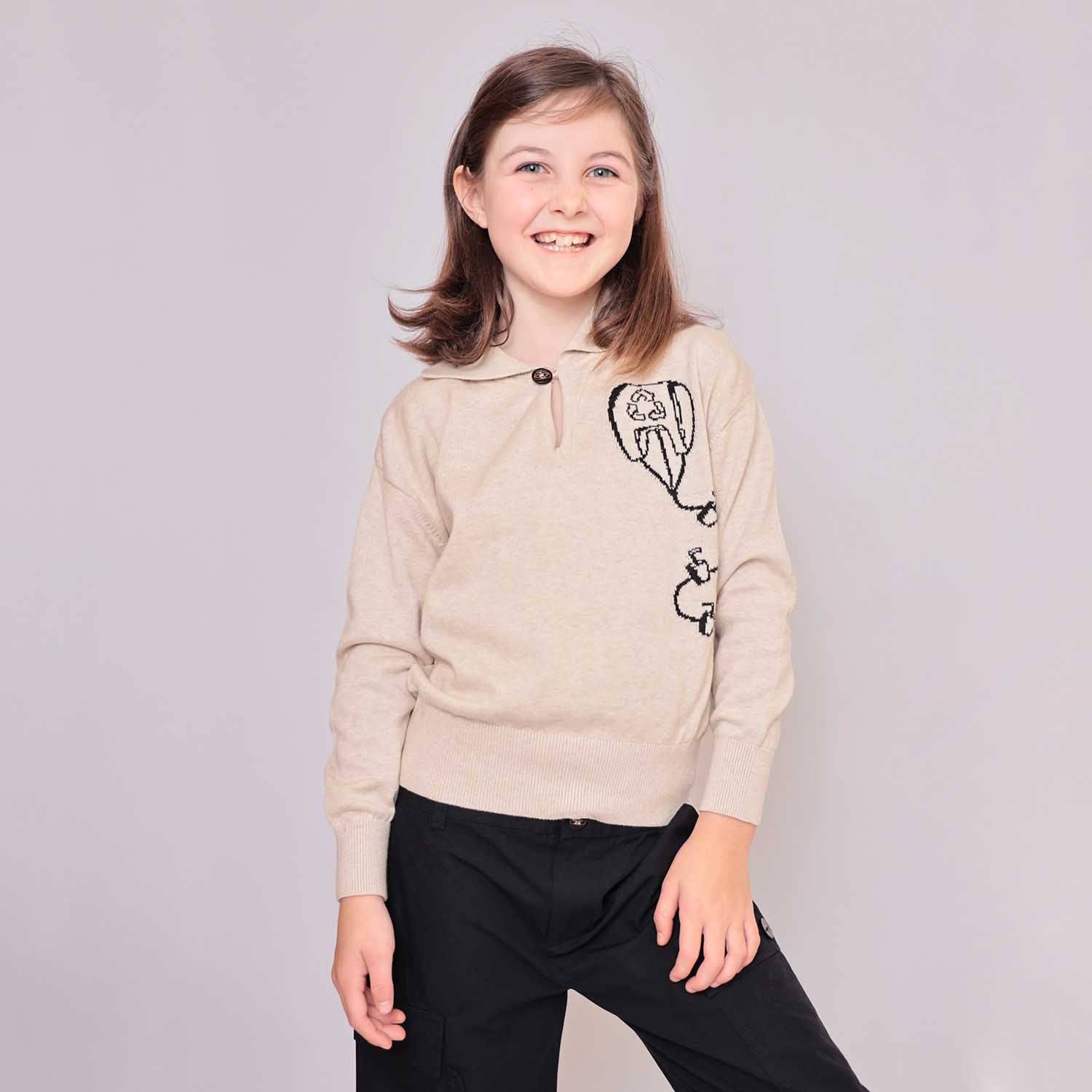 Beige Sweater with Kite for Kids - pets & baby productspets & baby productsBeige Sweater with Kite for Kids - 168 / 6 mths