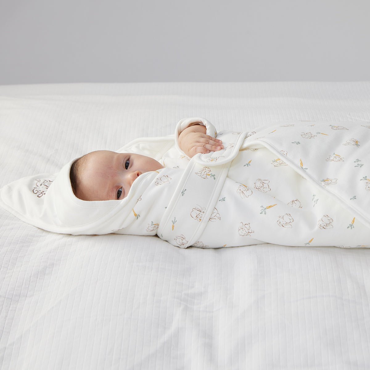 Cute Rabbit Extra Warm Cotton Baby White Swaddle Wrap - pets & baby productspets & baby productsCute Rabbit Extra Warm Cotton Baby White Swaddle Wrap - 2
