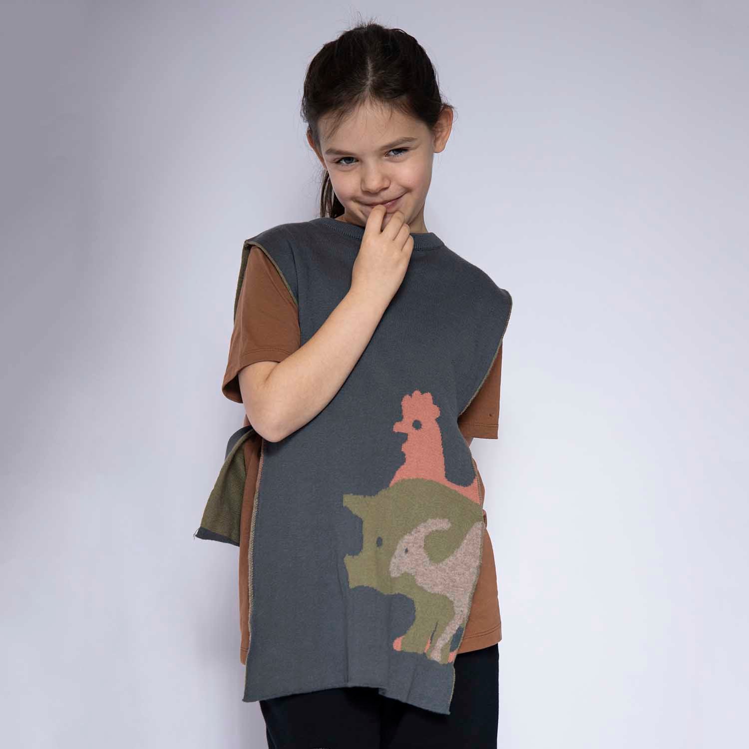 Grey Knitted Vest - pets & baby productspets & baby productsGrey Knitted Vest - 2104 / 4 years