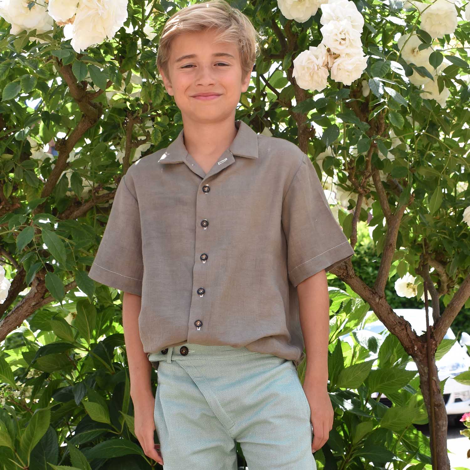 Kids Shirt in Khaki Weganool Vegan Cashmere - pets & baby productspets & baby productsKids Shirt in Khaki Weganool Vegan Cashmere - 1104 / 4 years