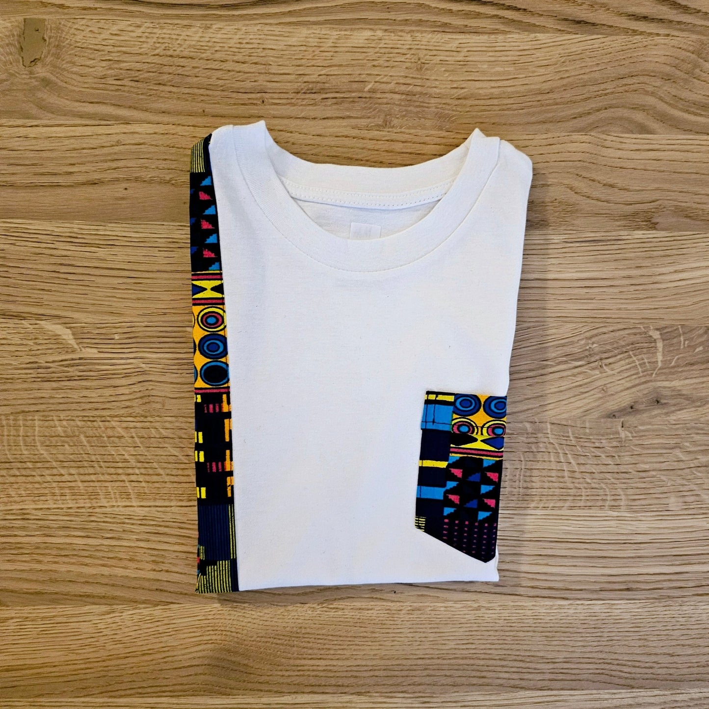 Kids T-shirt with African Ankara Print Detail | 100% cotton - pets & baby productspets & baby productsKids T-shirt with African Ankara Print Detail | 100% cotton - 2110