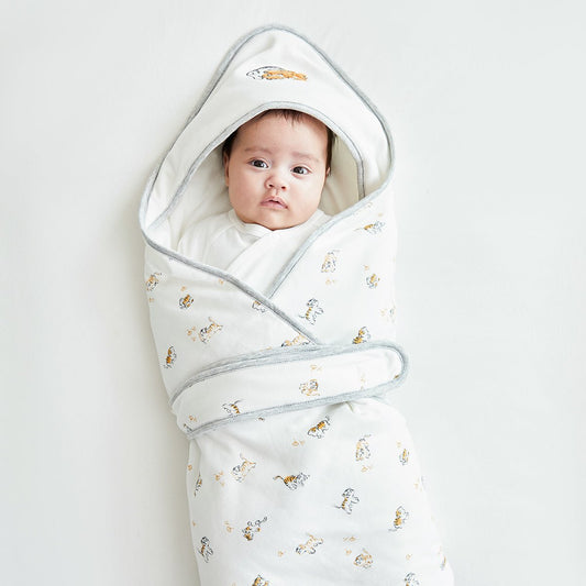 Lively Tiger Comfort Cotton Baby White Swaddle Wrap - pets & baby productspets & baby productsLively Tiger Comfort Cotton Baby White Swaddle Wrap - 0