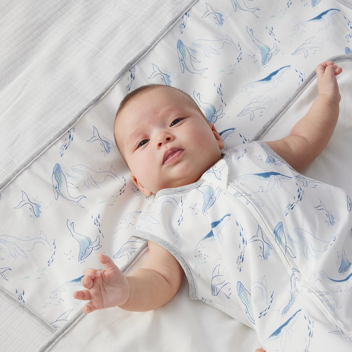 Swimming Whale Waterproof Baby White Changing Mat - pets & baby productspets & baby productsSwimming Whale Waterproof Baby White Changing Mat - 2