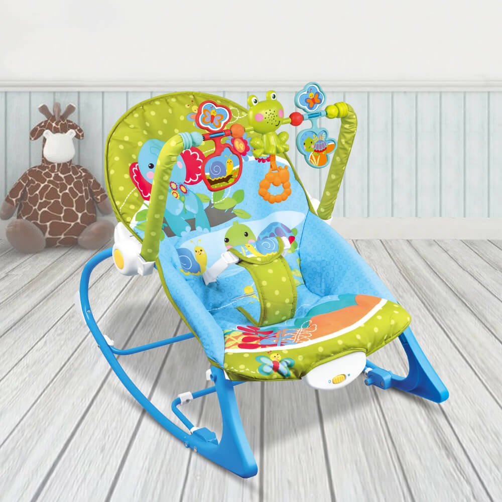 Wibrujący, grający leżaczek do 18 kg, niebieski - pets & baby productspets & baby productsWibrujący, grający leżaczek do 18 kg, niebieski - 4